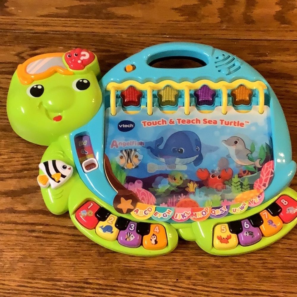 Touch & Teach Sea Turtle - Green and Blue
